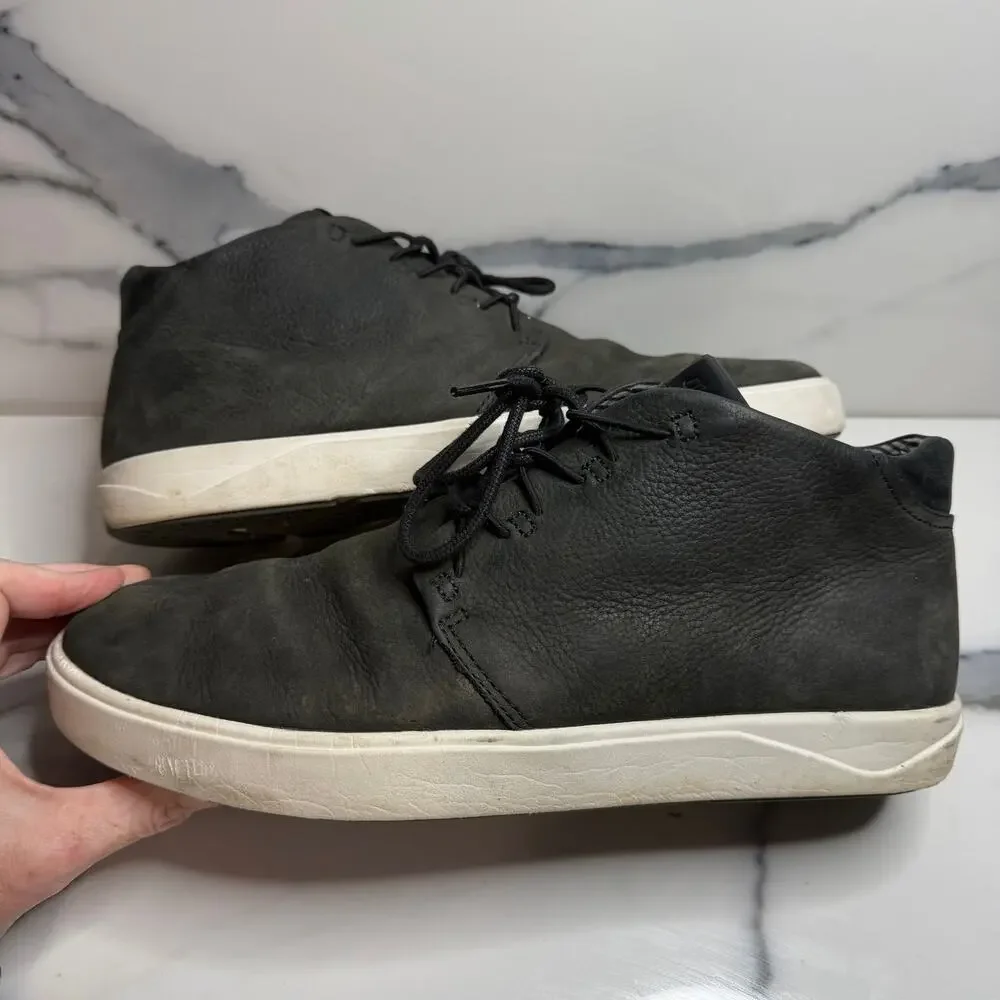 Olukai Men's Gray Leather Nana Hele Sneaker Boots Sz 10.5 Outdoors Waterproof